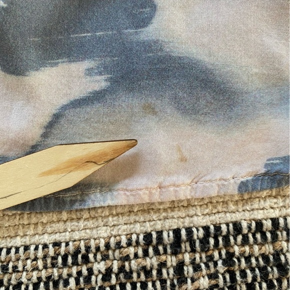 Anthropologie Cloth & Stone Blue Pink Watercolor Print Button Down Shirt Medium - Picture 15 of 15